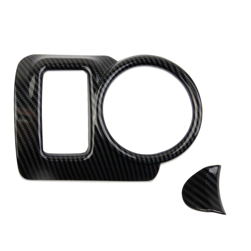 Fewshaw Carbon Fiber Style Center Console CupHolder Seat Heating Button