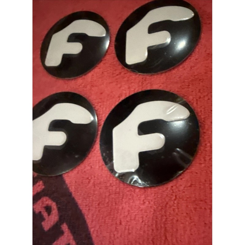 Forgiato center cap logo decal emblem sticker black with White