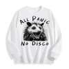 All Panic No Disco Opossum Graphic Crewneck Sweatshirt, US Warehouse,