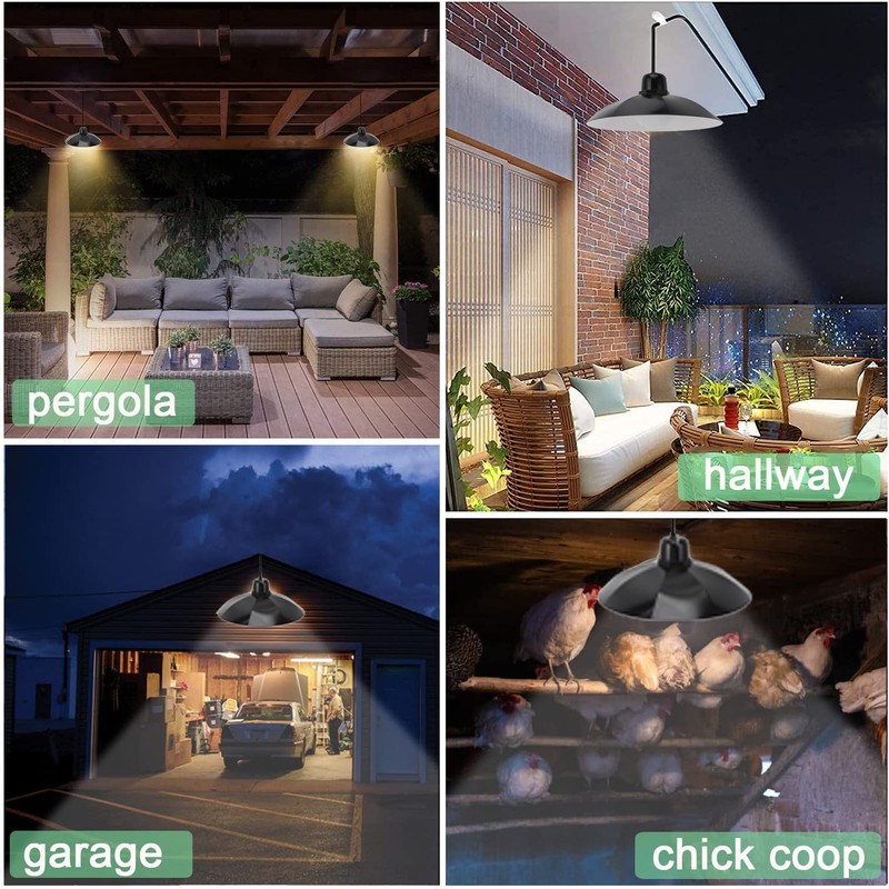 Solar Pendant Light LED Pendant Lamp Double Headed Pendant Light