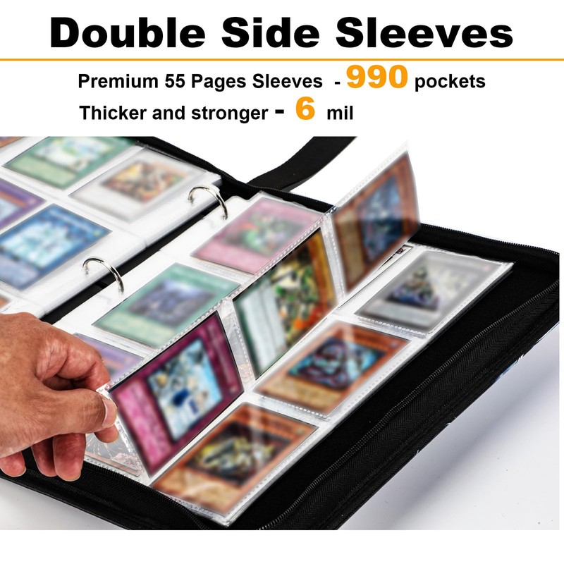 990 Pockets Card Binder, 9-Pocket 3-Rings Trading Card Album,Large Capacity