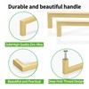 TUNNY 10 Pack Kitchen Square Cabinet Handles -6.3"/160mm Gold Brushed