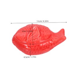 Ipetboom Fish Shaped Ceramic Seasoning Dish Japanese Style Tableware for Sauces and Condiments Food Storage Container Elegant Design for Home Hotel and Party Use