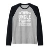 Mens Twin Uncle Officially Outnumbered Uncle Of Twins Raglan Baseball