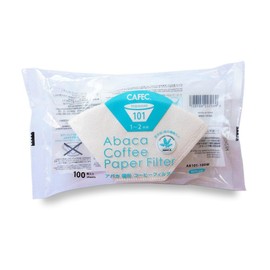 CAFEC Trapezoid 101 | Abaca trapezoid paper filter for 1-2 cups 100pcs/pack | Disposable Pour-Over Drip Coffee Paper Filter made of Eco-Friendly Refined Virgin Pulp | AB-101-100W