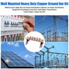 ELECTRAPICK Wall Mounted Copper Grounding Bar Kit, Copper Bus Bar