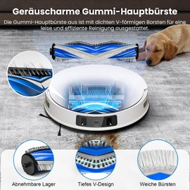 Pure Realm 20 Piece Accessory Set for Ecovacs Deebot T30 Omni / T30 Pro Omni Robot Vacuum Cleaner, 6 Dust Bags, 4 Mop Wipes, 4 Side Brushes, 4 Filters, 1 Rolling Brush, Spare Parts Robot Vacuum Cleaner Accessories