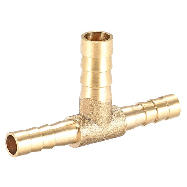 uxcell Barb Hose Fitting Brass Hose Reducer Server Fitting Tee
