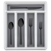 LIANYU 20-Piece Black Silverware Set with Tray, Stainless Steel Square