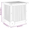 TREATLIFE HOME Patio Storage Box with Wheels, Solid Acacia Wood,