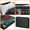 A4 Document Folder with 13 Compartments, Transparent Accordion, Fireproof, Zip,