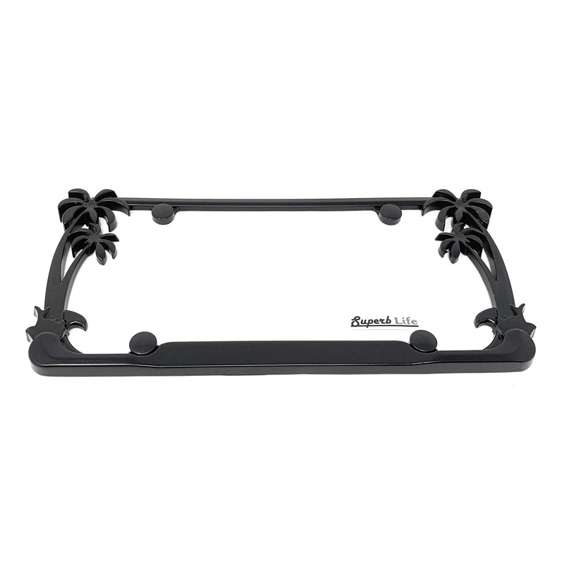 Tropical Palm Tree Chrome Polished License Plate Frame (2 Frames)