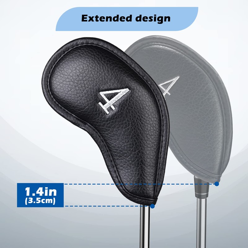 Golf Iron Cover, Magnet, 10 pcs(4-9,PW,GW,SW,LW) Wedge Cover, Club Head