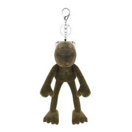 LYING Cute Keychain, Frog Keychain, Stuffed Toy, Frog, Key Charm, Women's Bag Charm, Cute, Key Chain, Car Accessory, Fashionable, Frog Doll, Animal, Hanging Decoration, Frog, Popular, Birthday, Present, School Entrance Celebration, green