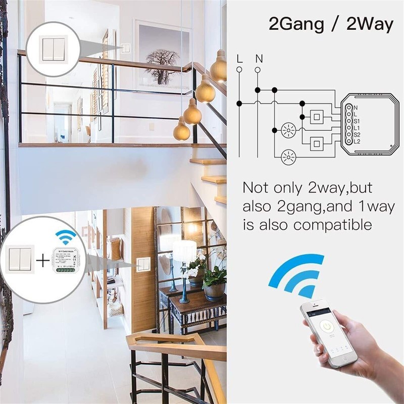 WiFi Smart Light Switch DIY Breaker Module Smart Life/Tuya App