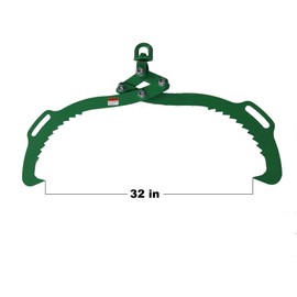 XROPURR Log Lifting Tongs,2 Serrated 32in Swivel Claw Hook, Heavy Duty Grapple Timber Claw,Lumber Skidding,Log Lifting -32in