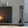 Fire Beauty Fireplace Tools Set 5 Pieces Wrought Iron Fireset
