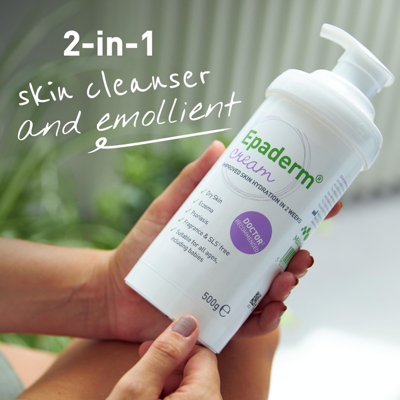 Epaderm Moisturising Cream for Dry Skin, including Eczema and Psoriasis,