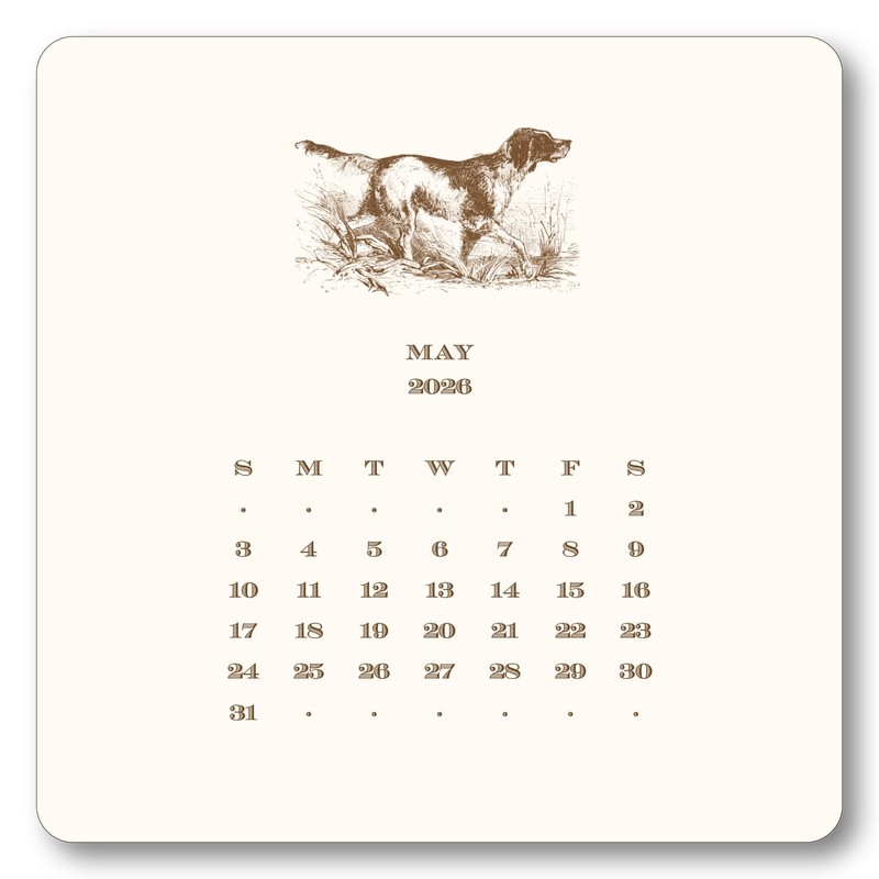 SHADE TREE GREETINGS Hunt 2026 Desk Calendar with Easel for