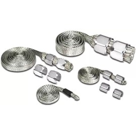 HRC Universal Radiator Hose Sleeving Stainless Steel Braided Dress-Up Hose Cover Kit