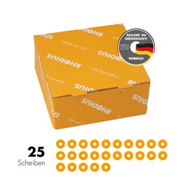 RHODIUS XT38 | Pack of 25 | Diameter 125 mm x 1.0 mm | Cutting Disc Metal | Made in Germany | for Angle Grinders, Stainless Steel, Stainless Steel