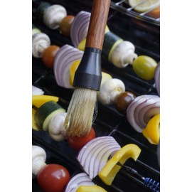 RSVP International (BQ-BST) BBQ Basting Brush, 10.5" | Baste Meats & Veggies | All Natural Bristles & Rosewood Handle | Grilling & Marinating