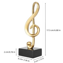 Bakiauli Musical Notes Statues, Small Musical Notes Decorative Desk Ornaments Modern Sculpture Decoration for Piano Shop Bedroom Living Room