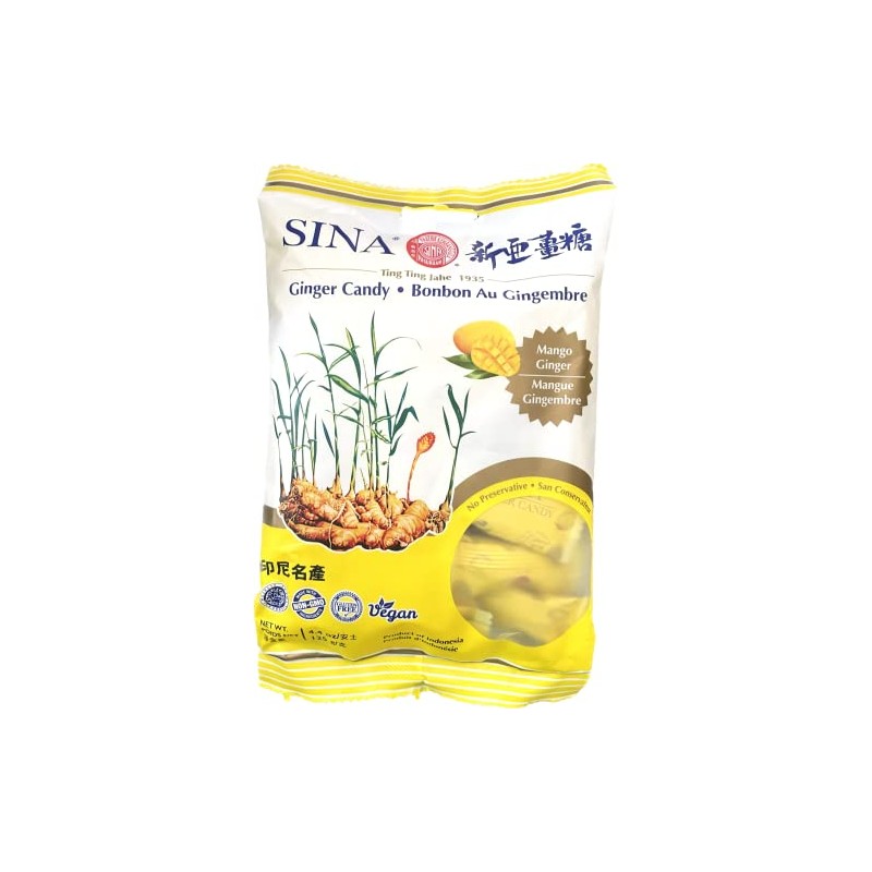 Sina Ting Ting Jahe Ginger Chewy Candy with Mango, 4.4