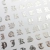 Alphabet Calligraphy English Letters [Silver] Nail Stickers, Nail Art, Self-Nail