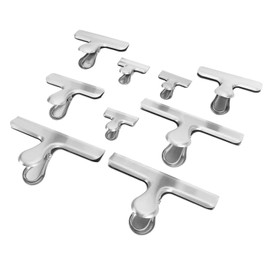 9Pcs Stainless Steel Food Storage Bag Sealing Chip MultiPurpose Air Tight Clamps