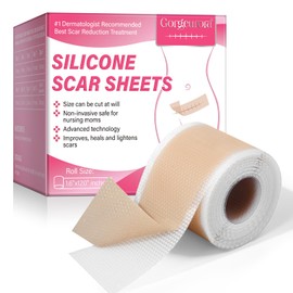 Silicone Scar Sheets,Silicone Scar Tape 1.6'' x 120'',Reusable Professional Silicone Scar Sheet for Surgical Scars,Tummy Tuck, Keloid, Burn, Acne,C-Section
