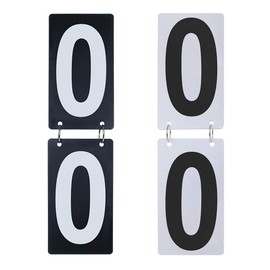 TopTie 2 Sets Tennis Score Keeper Visible 0-9 Double Sides Flip Scoreboard Numbers-Black/White-2.5 x 5 Inch