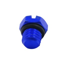 Unbranded Billet Aluminum Air Bleeder Screw for GM 2001-17 Duramax Diesel Fuel Filter Blue