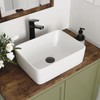 Rectangle Vessel Sink, Deervalley DV-1V0048 Liberty 16" x 12'' White