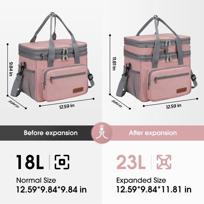 Maelstrom Lunch Bag Women,23L Insulated Lunch Box for Men Women,Expandable