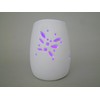 LED Solar Lantern Butterfly Ceramic White with Changing Light Colours