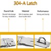 2Pcs Stainless Steel Gate Lock Hasp, Safety Packlock Clasp Lock