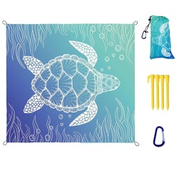 Generisch 7WUNDERBAR Picnic Blanket Beach Blanket Sand-Free Beach Mat Ultralight Outdoor Blanket Beach Towel for Beach, Camping, Hiking and Picnic, Outdoor Blanket Waterproof 200 x 140 cm