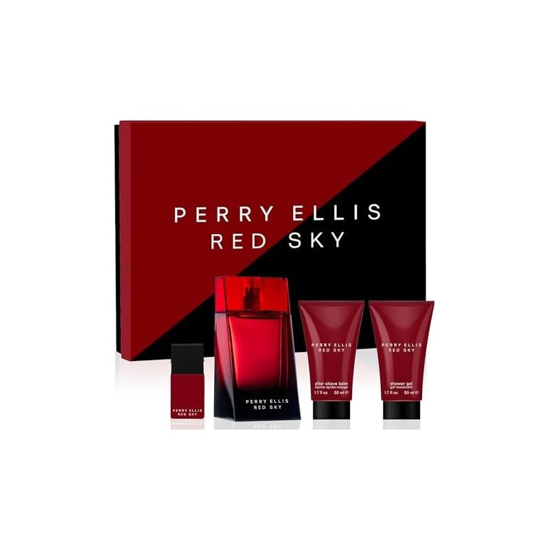 Perry Ellis Red Sky Juego de Regalo 4 Piezas