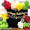 Monster Truck Birthday Banner Fire Cars Trucks Birthday Sign with