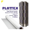 5 Rollos Papel Bond Plotter Bb 400 Plottek .91x50mts