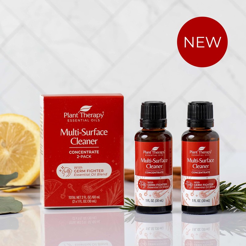 Plant Therapy Germ Fighter Blend - Limpiador concentrado natural multisuperficie,