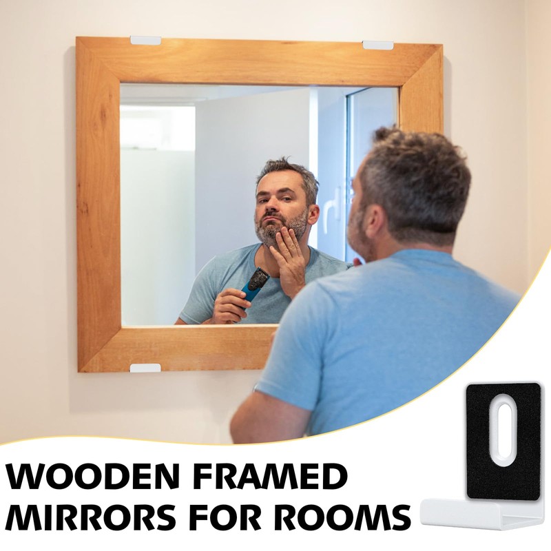 Metal Mirror Clips Wide Channel Mirror Hanger Clip Kit Large