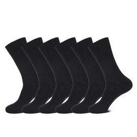 Feetalk 98% Cotton Dress Crew Socks for Business and Casual Mens and Womens Socks