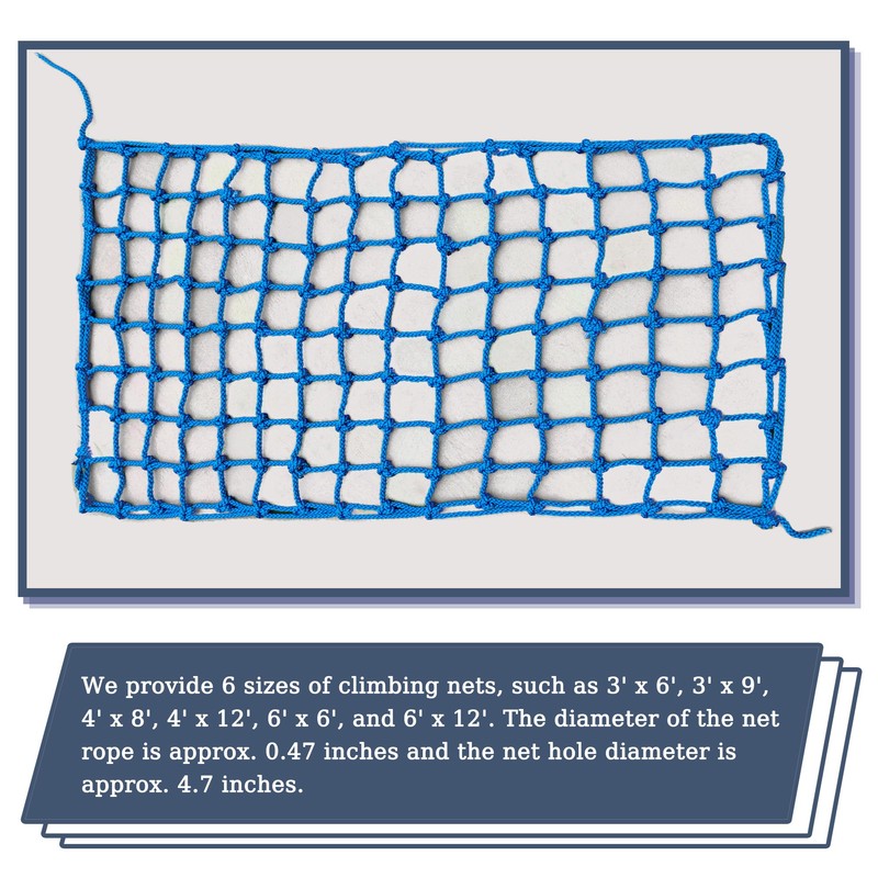ANGRNMT Heavy-Duty Climbing Net with 6 Sizes - Perfect for