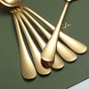 Gold Dinner Spoons, Kyraton 6 Pieces 19 cm Stainless Steel