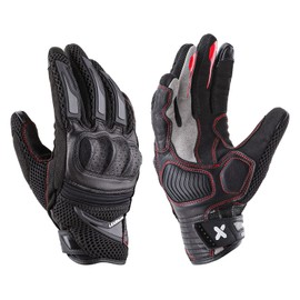 Lexin Gloves, Men's Gloves, Mesh Gloves, Smartphone Compatible, Motorcycle Gloves, Touch Panel, Protection Gloves, Comfortable and Wearable Protector, For Spring, Summer, Autumn, Winter, Flood,