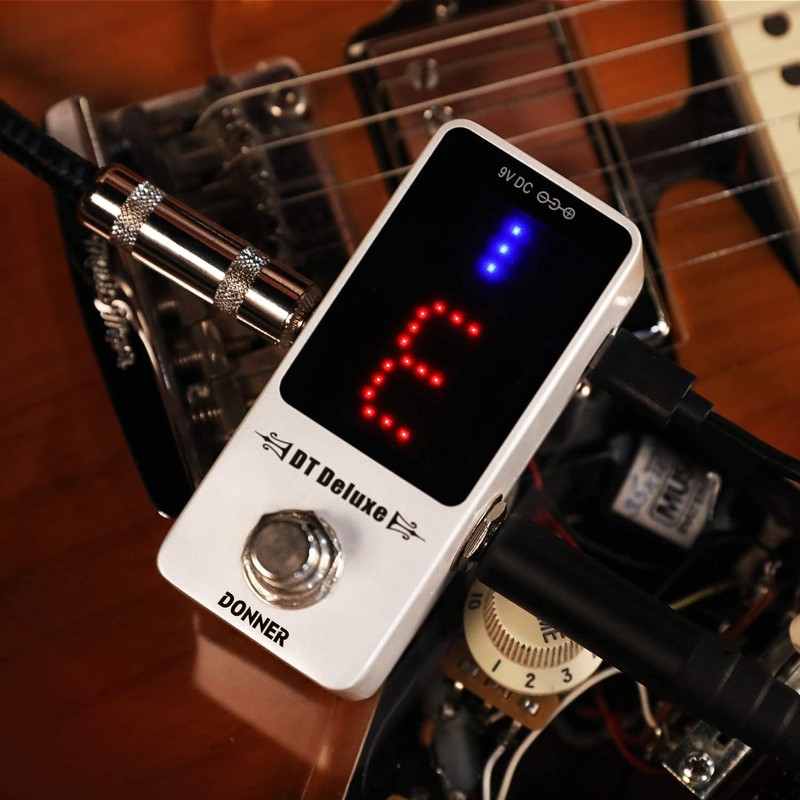 Donner - Pedal sintonizador de guitarra cromática de lujo DT