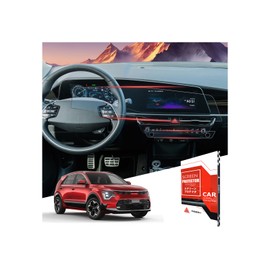 For 2023~2025 Kia Niro Nano Glossy Screen Protector - [More Clear& Smooth] - Full-Coverage One-Piece Touchscreen *2 + AC *2