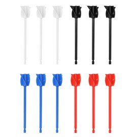 QWORK Epoxy Mixer Attachment for Drill, 12-Piece Set - Helix Paddles, Paint Stirrers Drill Attachment, 6.5-Inch, Fits 3/8" and Larger Drills, Reinforced Plastic